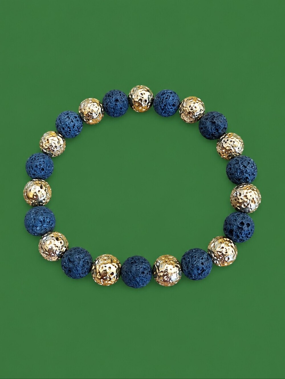 3/$30 HANDMADE Beaded Essential Oil Lava Diffuser Unisex Stretch Bracelet
